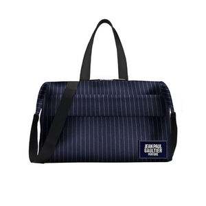 Men's Jean Paul Gaultier Navy White Pinstripe Duffel Bag